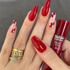 Nails Care, Red Acrylic Nails, Casual Nails, Classic Nails, Dream Nails, Fire Nails, Pretty Acrylic Nails