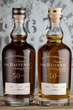 two bottles of the balvenie 50 year old