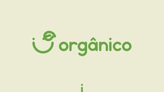 the logo for organic food is green and has an e - letter on it's side