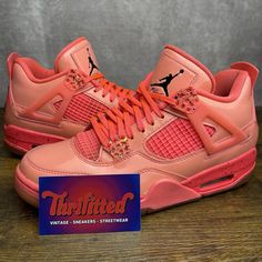 Air Jordan 4 Retro NRG Hot Punch Size 8 W / 6.5 M AQ9128-600 Pink OG Rare Shoes - 100% Authentic. Condition is Pre-owned. Includes shoes only. Features minor wear, including drag. ALL ITEMS SHIP SAME-DAY! FAST AND QUICK HANDLING FOR A SPEEDY DELIVERY! Any and all flaws will be mentioned/pictured & Item will arrive as pictured! No refunds unless unforeseen circumstances to product arise! Any questions, measurements, or additional pictures needed? Message us! Pink Jordans, Rare Shoes, Jordan Shoes Girls, Jordans Women, Jordan 4 Retro, Air Jordan 4, Air Jordan 4 Retro, Jordan Shoes, Girls Shoes