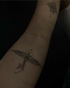 Tattoo ideas Spring Equinox Tattoo, Small Phoenix Tattoos, Phönix Tattoo, Tattoo Artist Tattoo, Hawk Tattoo, Inner Arm Tattoo, Pretty Hand Tattoos, Artist Tattoo