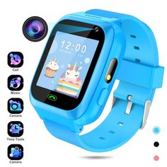 Kids Phone Watch- 2-Way Calling and Text This watch support two-way phone calls(Needs SIM Card with 2G Network). Your children can receive incoming phones and dial phone. This watch don't have GPS function, If you need GPS watch to track your child, you can go to my shop and buy other watches. SOS Emergency Call When in distress, kids can press the SOS key for 2 times to circularly call families' numbers for help. You can set up to 2 SOS numbers. Great help for kids in emergency situation! Music Kids Cell Phone, Kids Phone, Dial Phone, Camera Recorder, Phone Watch, Boys Watches, Emergency Call, Phone Calls, Building For Kids