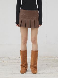 Composition : POLYURETHANE 45 POLYESTER 55Color : BROWNCountry of Origin : Republic of Korea Pleats Skirt, Mini Pleated Skirt, Belt Brown, Skirt Belt, Pleated Skirt, Composition, Skirt, Clothes For Women, Clothes