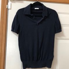 Moncler Men’s Polo Shirt With Collar And Banded Bottom, Slim Fit. In Good Pre-Owned Condition, No Stains Or Rips. Dark Navy Color. Smoke Free Home Moncler Men, Shirt With Collar, Navy Color, Fit In, Dark Navy, Collar Shirts, Men's Polo Shirt, Polo Shirt, Mens Shirts