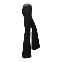 D&G Spring Summer 2002 Low Rise Flared Pants  – 24/7 archives Black Flare Wide Leg Pants For Office, Black Cotton Flare Jeans With Standard Cut, Classic Black Flare Jeans For Office, Classic Black Flare Jeans For Work, Classic Black Flare Bottoms, Black Cotton Flare Jeans, Chic Black Cotton Flare Jeans, Black Stretch Wide Leg Work Pants, Fitted Black Straight Leg Chinos