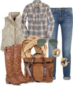 Fall outfit Fall Outfits Flannel, Looks Jeans, Boating Outfit, Plaid Shirts, Mode Casual, Outfit Trends, Casual Vest, Outfit Winter, Thanksgiving Outfit