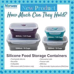 the new product has two containers with lids and one is filled with food storage containers