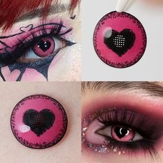 Unique Contact Lenses, Oc Eyes, Unique Eyes, Pink Obsession