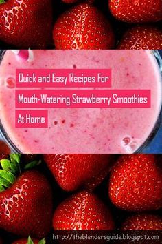 How to Make an Easy Strawberry Smoothie Strawberry Smoothie Recipes, Smoothies At Home, Fruit Yogurt Smoothies, Vegetable Smoothie Recipes, Smoothie Without Banana, Smoothie Protein, Fruit Vegetable Smoothie, Smoothie Recipes With Yogurt