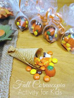 an image of candy cones and candies on a table with the caption best 25 diy thanksgiving gifts ideas on pinterest t