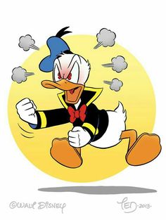 an image of donald duck running in the air