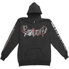 Ensiferum  Zippered Hooded Sweatshirt Logo Amp, Re Design, Alt Goth, Goth Clothing, Cool Clothing, Punk Outfits, Hooded Shirt, Mall Goth, Zipper Hoodie