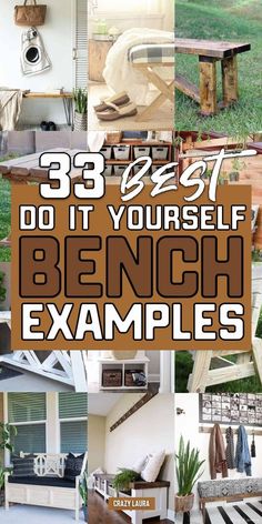 the words 39 best do it yourself bench examples are shown in different styles and colors