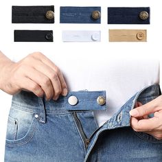 PRICES MAY VARY. 【HIGH-QUALITY FABRIC】: Unlike other waist extenders that quickly stretch out of shape, ours are made of strong denim cotton or good elastic that expands without ever weakening. 【ADJUSTABLE BUTTON】: Designed with 2 slots, No need to be sewn on. You can instantly expand your pants' waist between 0.5 inch and 2 inches, our extenders also come with two different button sizes to fit a wide variety of pants. 【COMFORT FIT】: No worrying about the waistband extenders showing through. Our Button Extender, Trousers Pants, Adjustable Waistband, Sewing Notions, Trouser Pants, 6 Pack, Colored Jeans, Mens Jeans, Farmer