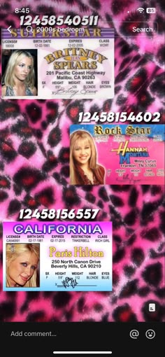 a cell phone with some pink and black animal print on the front, and an image of