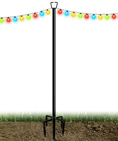 PRICES MAY VARY. ADJUSTABLE DESIGN: The backyard string lighting pole is designed with 7 heavy duty screw-in steel pipes, that can be freely adjusted in height according to individual needs. The 5-prong foot allows the outdoor poles for string lights to be securely inserted into the soil, preventing it from bending, breaking or shaking in the wind. GOOD MATERIALS: The outdoor light poles are made of corrosion-resistant durable metal and produced of black paint with powder-coated finish, which is Backyard Lights Ideas, Outdoor Light Poles, Yard Lighting Ideas, Backyard Patio Lighting, Patio Lights String Ideas, Outside Lighting Ideas, String Light Poles, Backyard String Lights, Lights For Garden