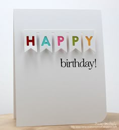 a birthday card with the words happy on it