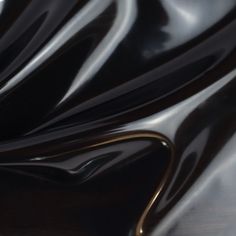 a close up view of black plastic material