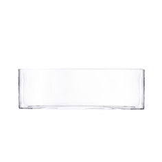 an empty glass container on a white background