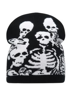 PRODUCT DETAILSBeanie by DYSTOPIɅN ™️ Skeleton crew design Winter warmth Outdoor ready Premium knit SIZE & FITAvailable in one size, offers a snug, comfortable fit.LOOK AFTER MEHand wash recommended.ABOUT MESoft and structured, your typical beanie.Fabric: 100% Acrylic Knit Cool Beanies, Skull Beanie, Y2k Skull, Knitted Beanies, Buy Hoodies, Hip Hop Cap, Pink Y2k, Couples Sweatshirts, Beanie Style