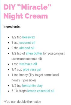 Simple Homemade Night Cream Recipes Homemade Night Cream, Diy Night Cream, Săpunuri Handmade, Organic Skin Care Brands, Creme Anti Age, Diy Kosmetik, Skin Care Brands, Skin Care Recipes, Beauty Recipe