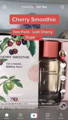 Cherry Smoothie, Better Body, Beauty Skin Care Routine, Lolita Fashion, Fragrances Perfume, Beauty Skin