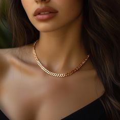 Elevate your style with our Rose Gold Cuban Link Chain Necklace, featuring a thick and bold design perfect for those who love statement jewelry. This custom Cuban chain is crafted from luxurious pink gold, offering a modern twist on a classic design. Ideal for both men and women, this rose gold chain necklace adds a touch of elegance and sophistication to any outfit. Whether you're looking for a unique gift or a stylish accessory, this Cuban link chain is a must-have addition to your jewelry col Chain Necklace Outfit, Pink Gold Necklace, Rose Gold Chain Necklace, Gold Cuban Link Chain, Cuban Link Chain Necklaces, Fancy Gifts, Rose Gold Chain, Link Chain Necklace, Unique Handmade Jewelry