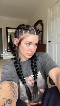 Rave Hair, Hair Stylies, Hair Up Styles, Hairdo For Long Hair, Hair Stylist Life, Easy Hairstyles For Long Hair, Hairstyles For School, Aesthetic Hair