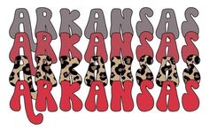 an image of the words arransa and leopards in red, grey, and black