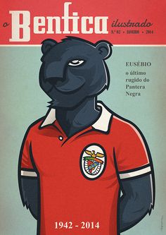 a black bear wearing a red shirt with the emblem of portugal on it's chest