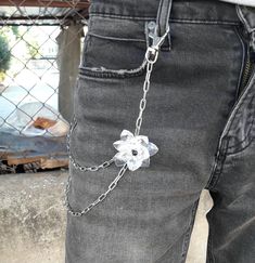 Metal Punk Rock Layered Chain Keychains For Men Women Waist Key Chain Wallet Jeans Hip-hop Pants Belt Chains Jewelry Rhinestone Flower Pants Chain ! Material: Steel  Size: first chain : 30 CM          last chain : 40 CM         with flower : 50 CM Due to the light and screen difference, the item's color may be slightly different from the pictures. Please understand. Make sure you don't mind before you bid. Please allow 10-20mm differences due to manual measurement Estimated time of delivery will Belt Chains, Keychains For Men, Key Chain Wallet, Pants Chain, Pant Chains, Flower Pants, Hip Hop Pants, Mens Keychains, Layered Chain