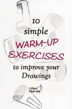 the cover of an instruction manual for how to draw warm - up exercises