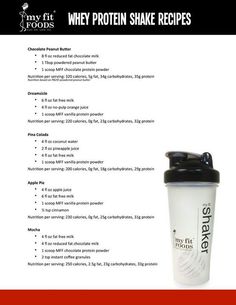 the protein shaker recipe is shown with instructions