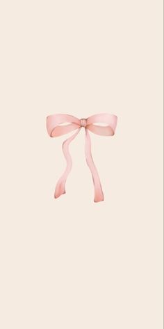 a pink ribbon with a bow on it