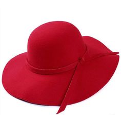 PRICES MAY VARY. Material: 35% wool, 65% polyester. Breathable, comfortable for all-day wear. Design:tylish hat with wide floppy brim,bow decoration,Domed crown and large wide brim,adds your elegant and feminine temperament. Size:Diameter: 57cm/22.45",6 colors can choose,Color: black, big red, wine red, camel, brown, rose red. Occasion: This hats are perfect for all your formal events or daily wear. beach, clubbing, fishing, ponds, parks, etc. Package includes: 1 x Women Brim Felt Cap Color: Bla Solid Wool Fedora Hat, Solid Winter Felt Hat, Trendy Winter Felt Hat One Size, Solid Color Felt Hat For Winter, Wide Brim Felt Hat For Winter, Trendy Winter Cloche Hat With Flat Brim, Red Wide Brim Hat For Fall, Fall Hat With Curved Brim, Solid Color Curved Brim Hat For Fall