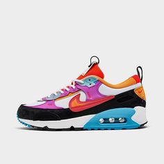 Women's Nike Air Max 90 Futura Casual Shoes| Finish Line Upcycling, New Balance For Women Sneakers, Nike Womens Sneakers, Nike Shoes Women Colorful, Nike Air Max 90 Women Outfit, Womens Nike Sneakers, Colorful Sneakers Women, Shoes For Women Nike, Funky Sneakers