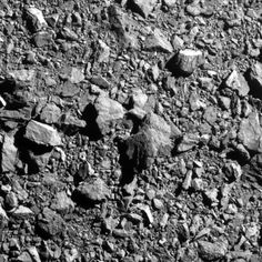 rocks and gravel are shown in this black and white photo, taken by nasa's curiosity