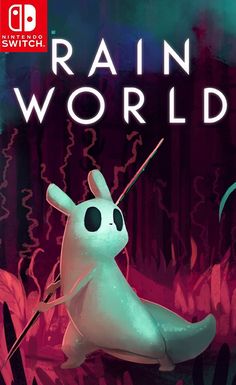 the cover to rain world, with an image of a cartoon character