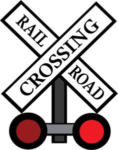 a railroad crossing sign with the word rail crossing on it