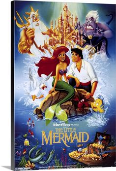 the little mermaid movie poster is on sale for $ 16 95