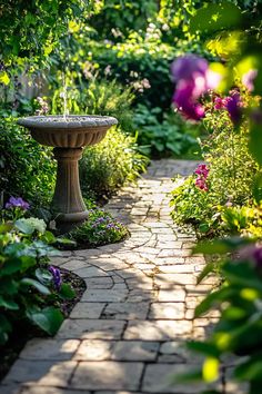 Storybook Gardens, Stone Paths, Weather Stones, Rustic Wooden Bench, Herbaceous Border, Stone Pathway, Stone Path, Stone Cottage, Garden Pathway