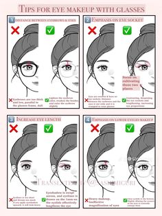 Glasses Makeup Asian, Asian Glasses Makeup, Korean Glasses Makeup, Makeup W Glasses, Glasses Makeup Looks Korean, Douyin Glasses Makeup, Natural Makeup With Glasses, Xiaohongshu Tips, Douyin Glasses