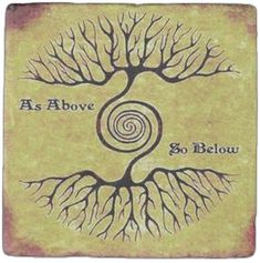 a square coaster with the words as above and an image of a tree's roots