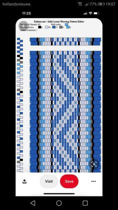 an image of a blue and white beaded pattern on the app store's iphone