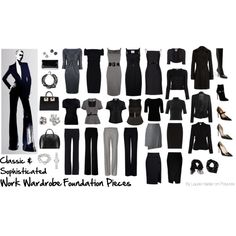 Key Wardrobe Pieces, Executive Director Wardrobe, Capsule Wardrobe Black White Grey, Work Capsule, Three Quarter Sleeve Dresses, Capsule Wardrobe Work, Moschino Cheap And Chic, Wardrobe Planning, Capsule Outfits