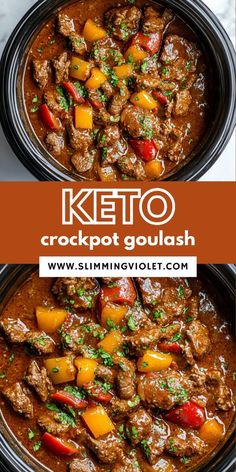 keto crockpot goulash is an easy and delicious meal that's ready in under 30 minutes