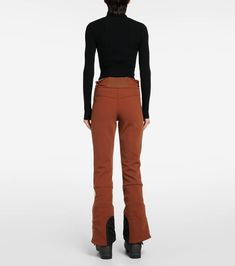 Material: 43% polyester, 43% nylon, 14% elastane. Care instructions: machine wash cold. Made in Portugal. Designer color name: Chesnut. Closure: zipper, snap-button fastenings. Saint Moritz, Ski Sport, Ski Pants, Color Name, Sport Pants, Color Names, Snap Button, Saks Fifth Avenue, Black Pants