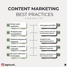 content marketing best practices checklist