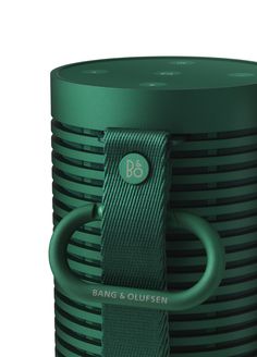 the bang & olupen logo is on the side of this green container