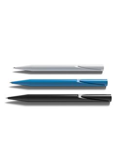 three different types of pens sitting next to each other